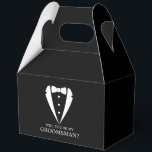 Ballotins Proposition de fabricant de costume Tuxedo noir<br><div class="desc">Rendre votre Mariage inoubliable - Ajoutez une touche personnelle à un ballotin de proposition de toiletteur avec une combinaison de tuxedo et une illustration de cravate avant,  avec un message de proposition dans une police serif classique.</div>