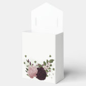 Ballotins prune rose bordeaux fleurs verdure mariage (Ouvert)