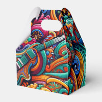 Psychédélique Batik Guitare Art-Colorful Musique R