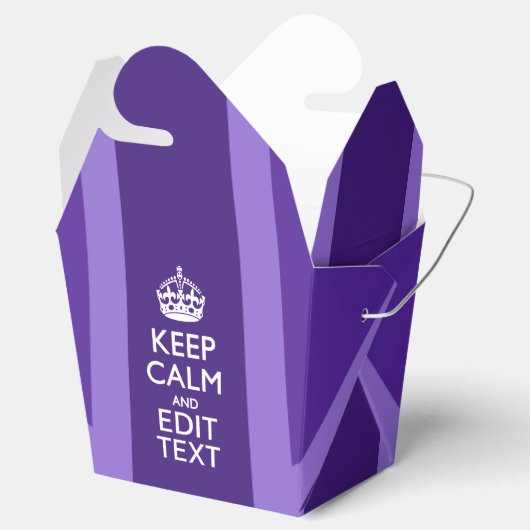 Ballotins Purple Accent Keep Calm and Your Text Union Jack (Ouvert)