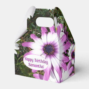 Ballotins Purple and White Daisy Anniversaire Nom personnali