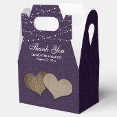 Ballotins Purple Burlap Mariage de coeur Merci (Ouvert)