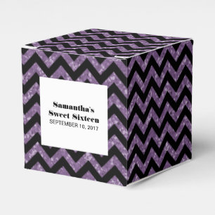 Ballotins Purple Chevron Parties scintillant Sweet 16 Ballot