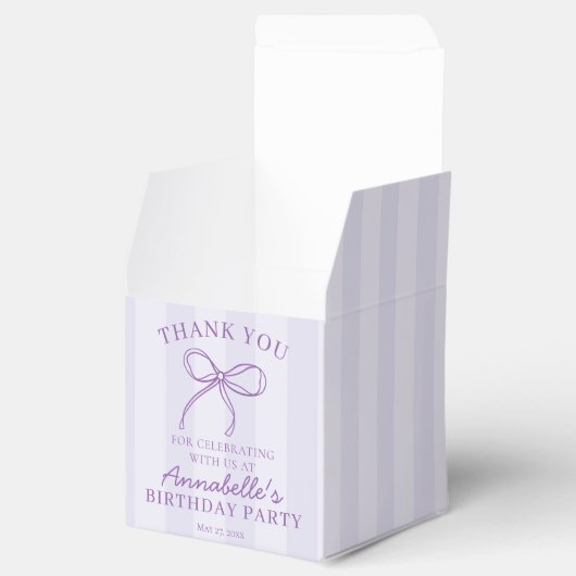 Ballotins Purple Coquette Bow Pastel Lavender Anniversaire (Ouvert)