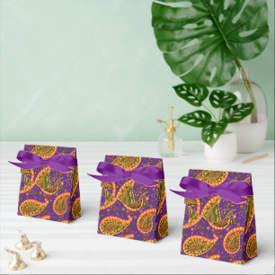 Ballotins Purple et Gold Paisley Belle brillante