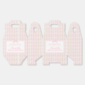 Ballotins Purple Fancy Floral Bridal Shower Favor Boxes (Déplié)