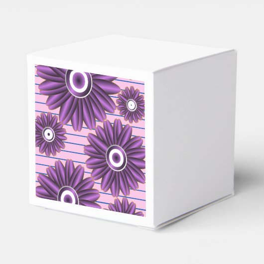 Ballotins Purple Floral Pattern Modern Abstract Flower Desig (Arrière)