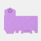 Ballotins Purple Glitter Sweet 16 Favor boîte cadeau (Déplié)