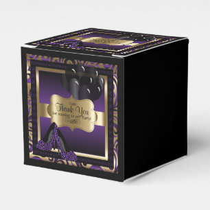 Ballotins Purple & Gold Metallic - 00e anniversaire Texte D