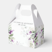 Ballotins Purple Greenery Lavender boîte de mariage Favor (Arrière)