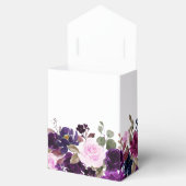 Ballotins Purple Lavender Floral Boho Wedding Boîte Favor (Ouvert)