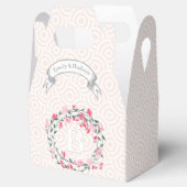 Ballotins Purple Mariage Favor Box Photos Monogrammes Noms (Ouvert)