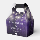 Ballotins Purple Rustique Chaîne Lumières Barre Mariage en b (Arrière)