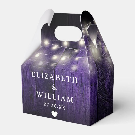 Ballotins Purple Rustique Chaîne Lumières Barre Mariage en b (Arrière)