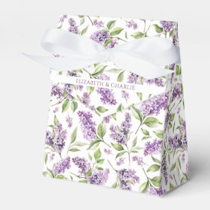 Ballotins Purple Spring Lilacs Boîte de mariage Favor