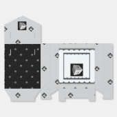 Ballotins Pyramide Cube noir blanc gris (Déplié)