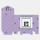 Ballotins Pyramide Cube noir blanc Lilac (Déplié)