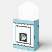 Ballotins Pyramide Cube noir blanc Pastel bleu (Ouvrir)