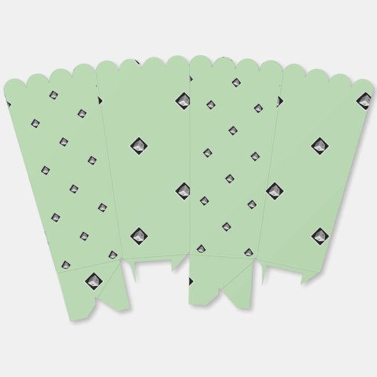 Ballotins Pyramide Cube Répéter la menthe verte (Déplié)