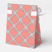 Ballotins Quatrefoil corail et gris (Arrière)