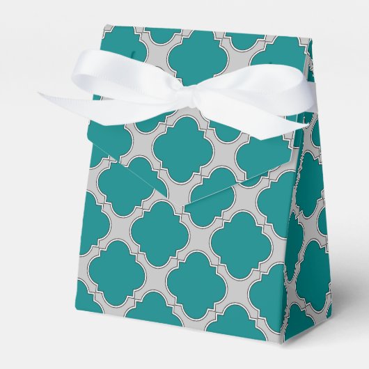 Ballotins Quatrefoil turquoise et gris (Verso)