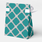 Ballotins Quatrefoil turquoise et gris (Arrière)