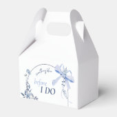 Ballotins Quelque Chose de Bleu Fleurs Ruban Mariage Shower (Arrière)