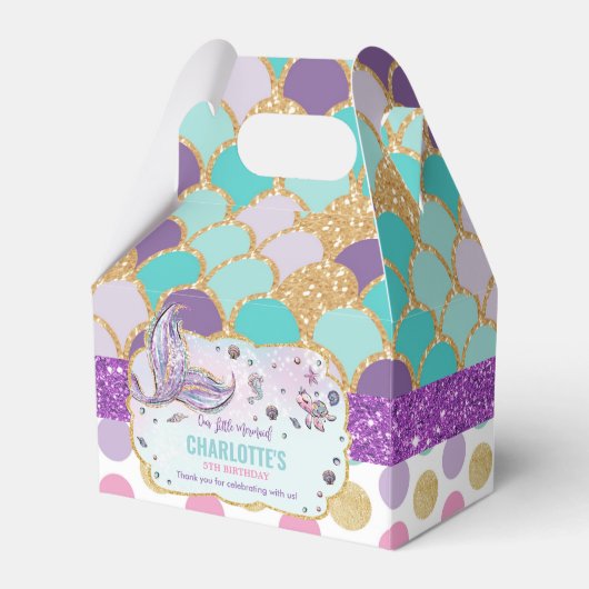 Ballotins Queue de sirène en gros Merci de fête d'anniversai (Verso)