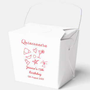 Ballotins Quinceanera 15e anniversaire rouge fête plage arbr