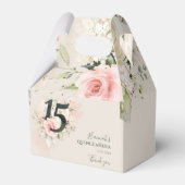 Ballotins Quinceanera florale rose verdure 15e anniversaire (Verso)