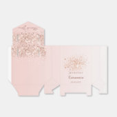 Ballotins Quinceanera rose or parties scintillant rose vif m (Déplié)