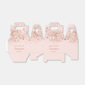 Ballotins Quinceanera rose or rose vif merci (Déplié)