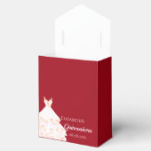 Ballotins Quinceanera rouge or blanc robe merci (Ouvert)