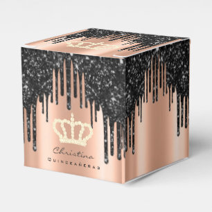 Ballotins Quinceañeras Sweet 16e Rose nuptiale Royal Black