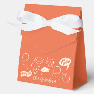 Ballotins Quirky Doodle Graduation Party Orange