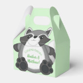 Ballotins Raccoon Baby shower vert (Arrière)