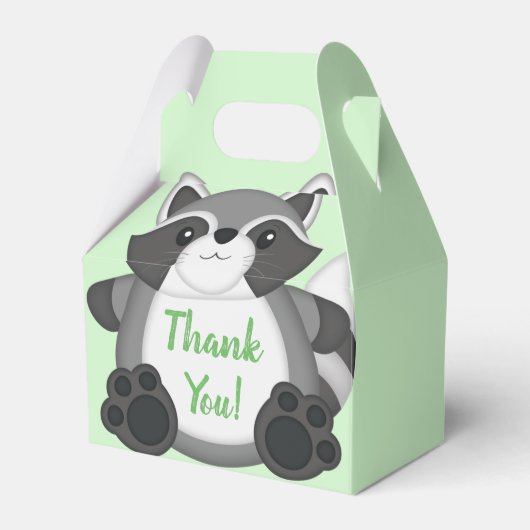 Ballotins Raccoon Baby shower vert (Verso)