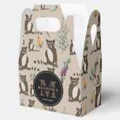 Ballotins Raccoon mignonne en Motif de la forêt de pins (Ouvert)