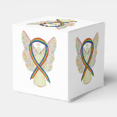 Ballotins Rainbow Awareness Ribbon Angel Party Favoriser Box (Arrière)