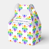 Ballotins Rainbow Fleur-de-lis Nom personnalisé (Arrière)