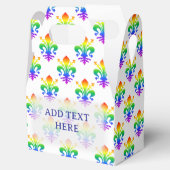 Ballotins Rainbow Fleur-de-lis Texte personnalisé (Ouvert)