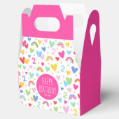 Ballotins Rainbow Hearts 2e anniversaire Nom de la fête Rose (Ouvert)