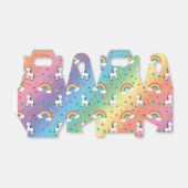 Ballotins Rainbow licorn coeur étoiles motif (Déplié)