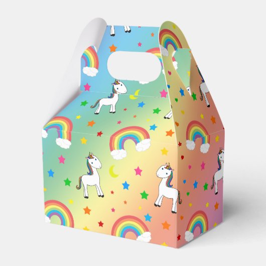 Ballotins Rainbow licorn coeur étoiles motif (Verso)