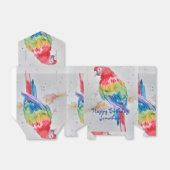 Ballotins Rainbow Parrot Bird Enfant Ballotin de gâteau d'an (Déplié)