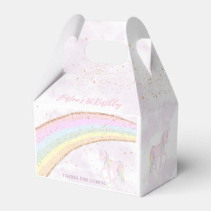 Ballotins Rainbow Unicorn 1er Anniversaire filles Pastel