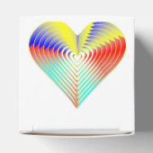 Ballotins Rainbow Wedding Favor Heart Box (Haut)