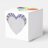 Ballotins Rainbow Wedding Favor Heart Box (Verso)