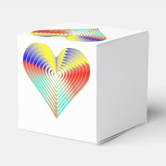 Ballotins Rainbow Wedding Favor Heart Box (Arrière)