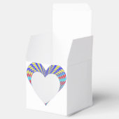 Ballotins Rainbow Wedding Favor Heart Box (Ouvert)